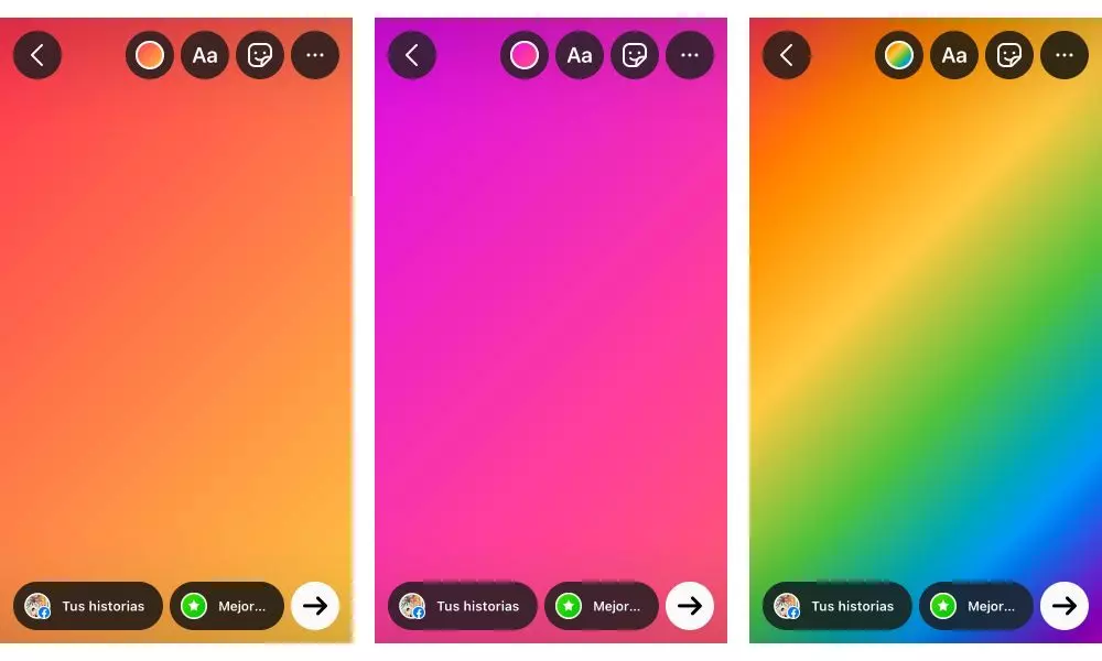 como cambiar color fondo historia instagram