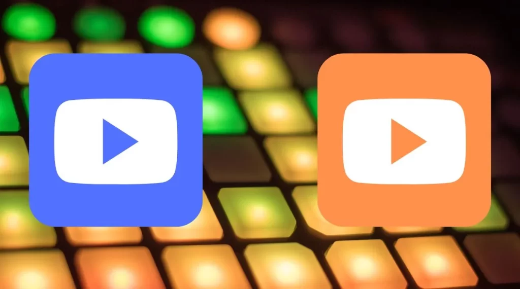 YouTube Azul y Naranja