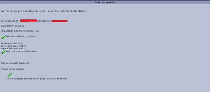 Emule Opciones Conexion test puertos Emule Opciones Conexion test puertos